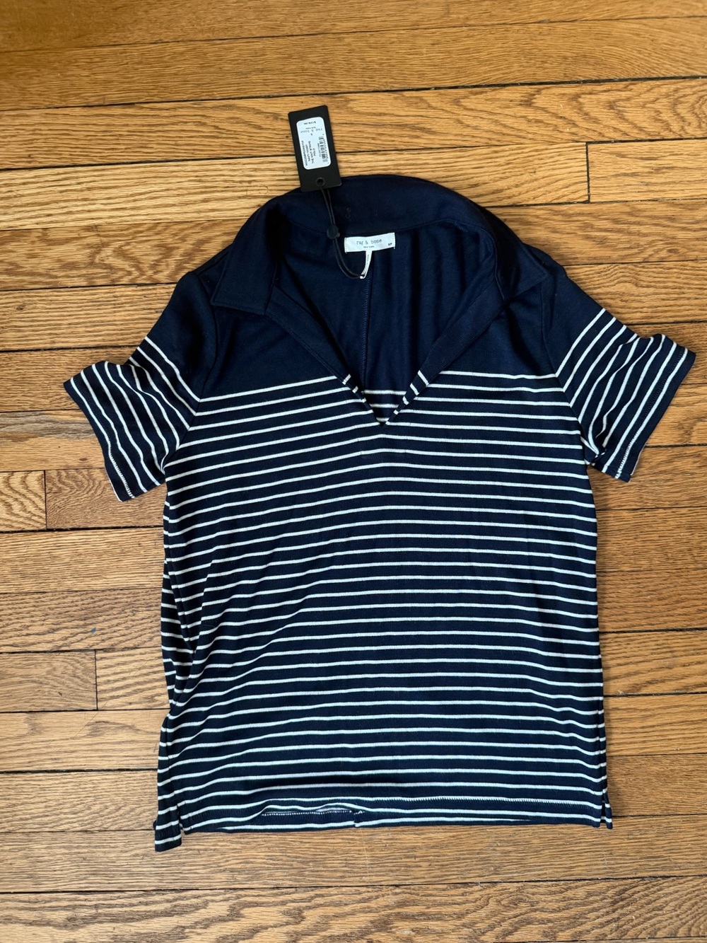 rag & bone The Knit Stripe Polo - Size Small - NWT